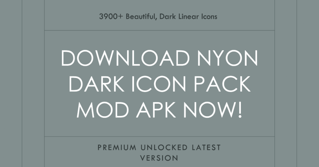 download NYON dark icon pack mod apk latest version