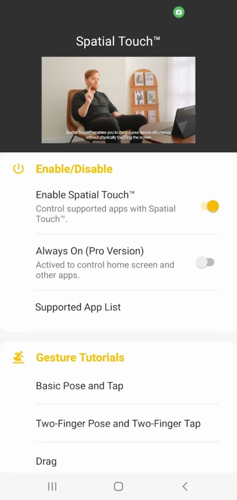 spatial touch air gestures