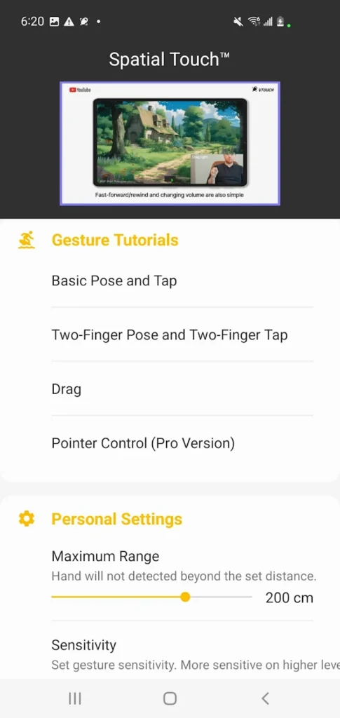 spatial touch remote control